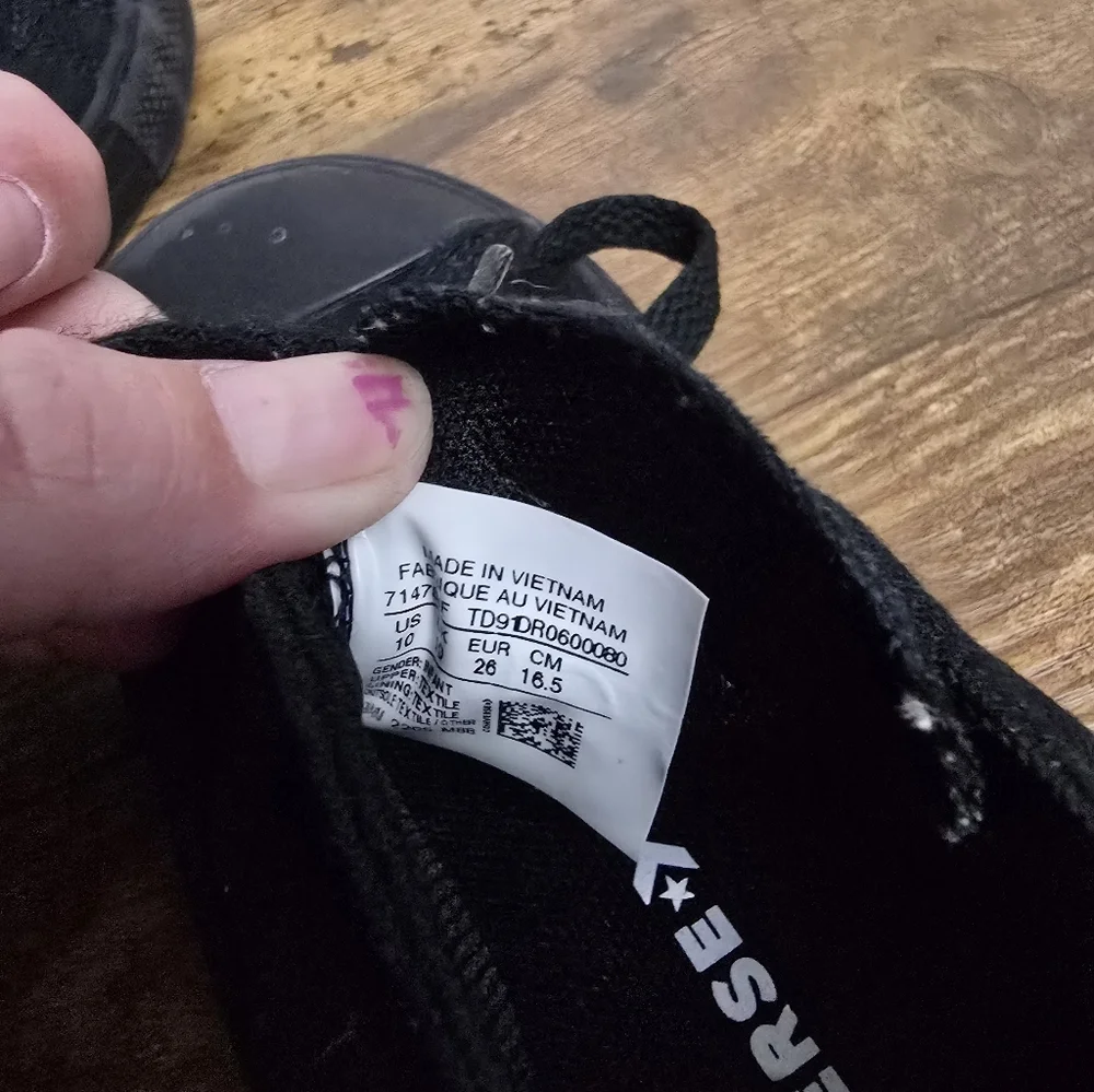 Converse Classic Black Kids Sneakers Toddlers Size 10